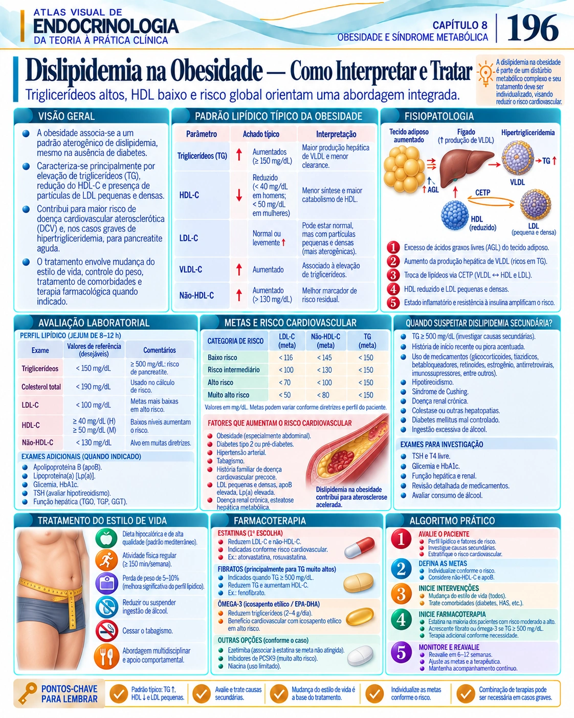 Dislipidemia — Atlas Visual de Endocrinologia, página 196